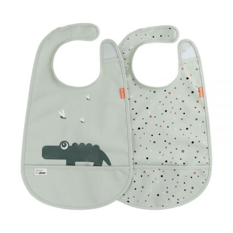 SET BABEROS CON VELCRO COCO VERDE