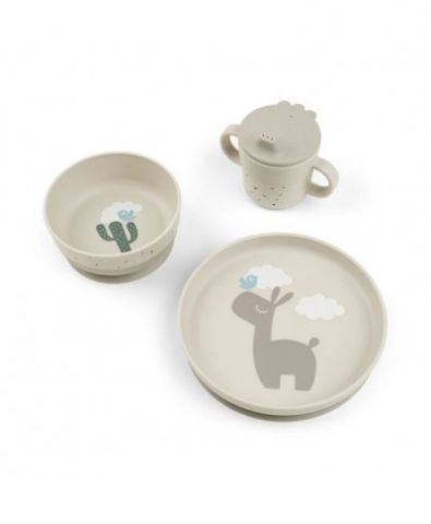 VAJILLA CON VENTOSA TINY FARM VERDE