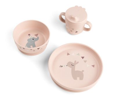 VAJILLA CON VENTOSA CELEBRATION ROSA POLVO