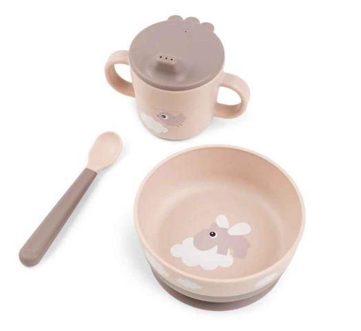 SET VAJILLA HAPPY CLOUDS ROSA