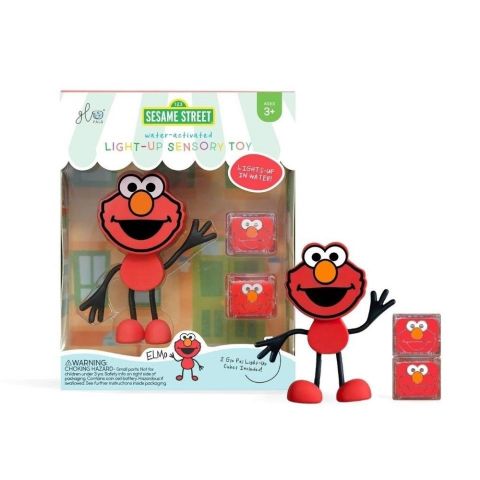 GLOPALS SET PERSONAJE Y 2 CUBOS LUZ ELMO
