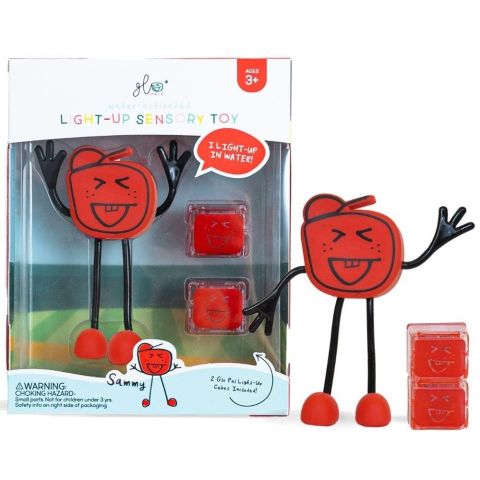 GLOPALS SET PERSONAJE Y 2 CUBOS SAMMY ROJO