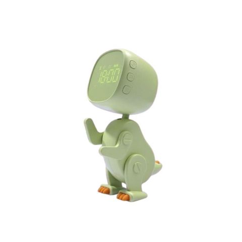 RELOJ DESPERTADOR ROBOT DINO VERDE 