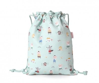 MOCHILA SACO TELA THE THREE LITTLE PIGS