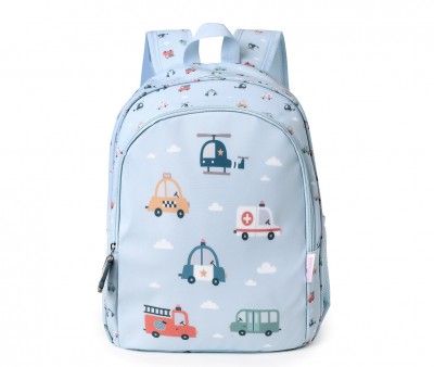 MOCHILA MEDIANA CITY CARS + LLAVERO