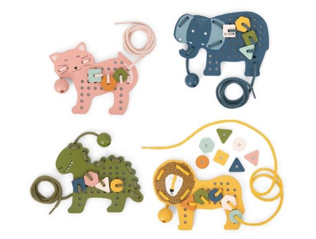 JUEGO DE CORDONES CON ANIMALES TRIXIE