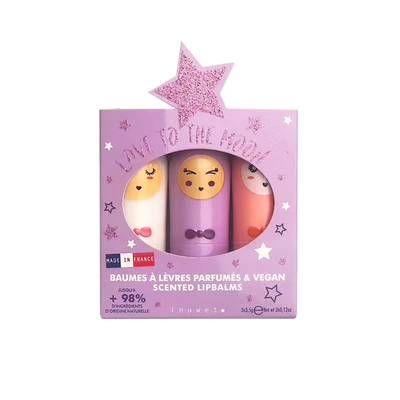 SET 3 BÁLSAMOS LABIALES PURPLE STARS