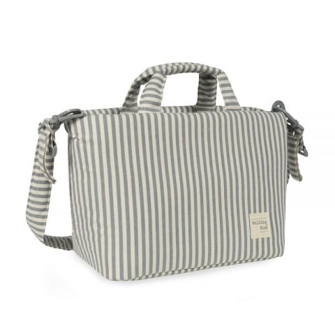 BOLSA CANASTILLA PRALINÉ RAYAS MATCHA
