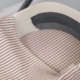 FUNDA COLCHÓN CUCO VICHY MUSELINA PRALINÉ MOKA